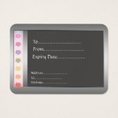 Silver Healing Hands Holistic Gift Card design (Back)