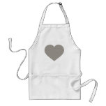 Silver Heart Adult Apron at Zazzle