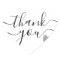 Silver Heart Black And White Thank You