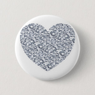 Silver heart button