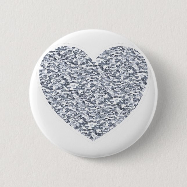 Silver heart button (Front)