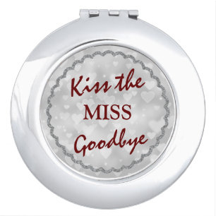 Silver Heart Monogrammed compact mirror