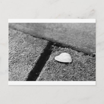 Silver Heart On Sidewalk Postcard by MindfulPrints at Zazzle