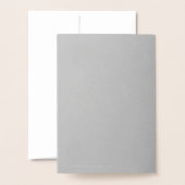 Silver Heart Romantic Love Typography Foil Card (Back With Envelope)