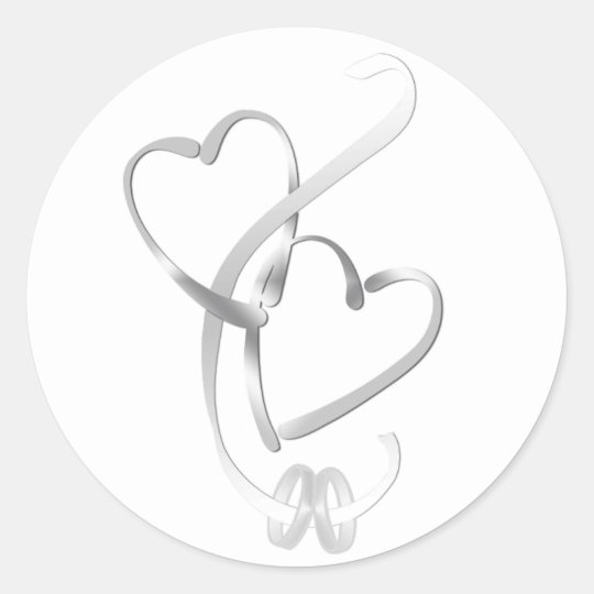 Silver Heart Stickers For Wedding Invitations 6