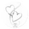 Silver Hearts Wedding Stickers