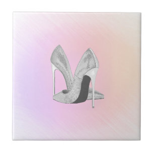 Silver Heels Pastels Ceramic Tile