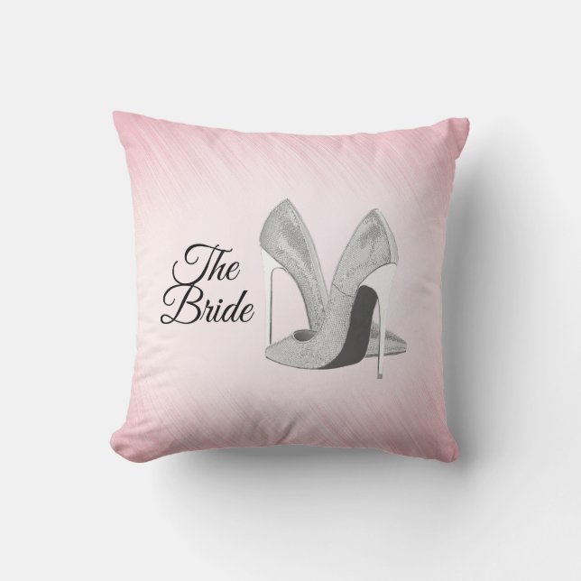Silver Heels The Bride Throw Pillow (Front)