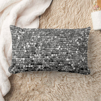 Silver Here AI art  Lumbar Pillow