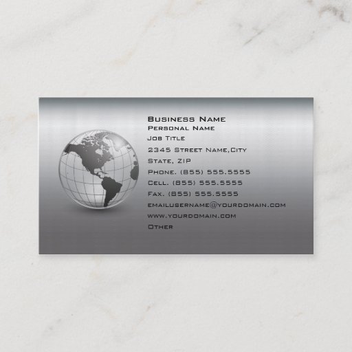 Customizable Silver Hi-Tech Computer Business Business card