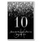 Silver Hollywood Glitz Glam Wedding Table Card