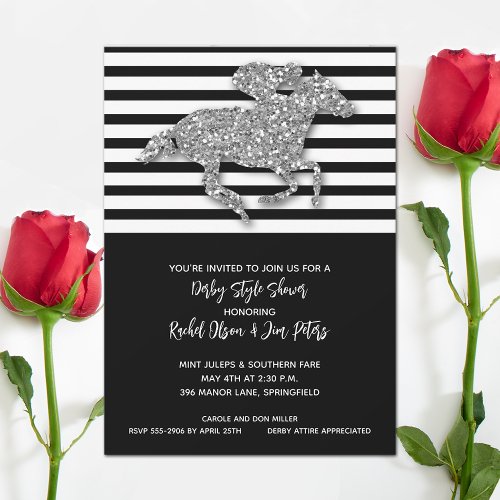 Silver Horse Derby Bridal Shower Invitation