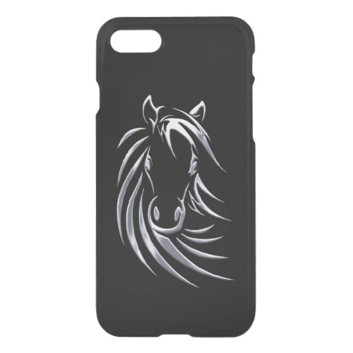 Silver Horse Head Black iPhone 7 iPhone SE87 Case