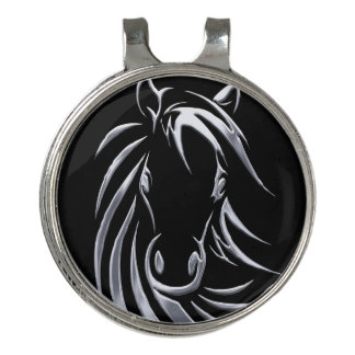 Silver Horse Head Golf Hat Clip