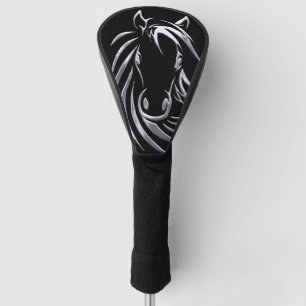 Silver Horse Head Golf Head Cover