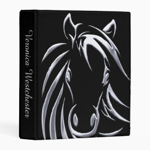 Silver Horse Head Mini Binder