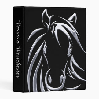 Silver Horse Head Mini Binder