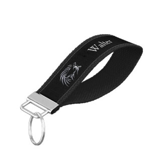 Silver Horse Head Wrist Keychain