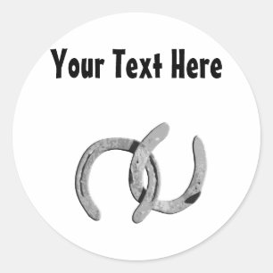 Silver Horse Shoe Customizable Sticker