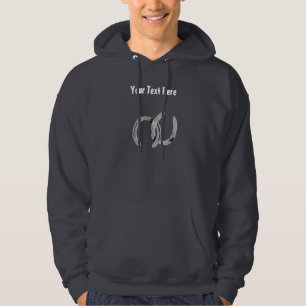 Silver Horse Shoes Customizable Mens Hoodie