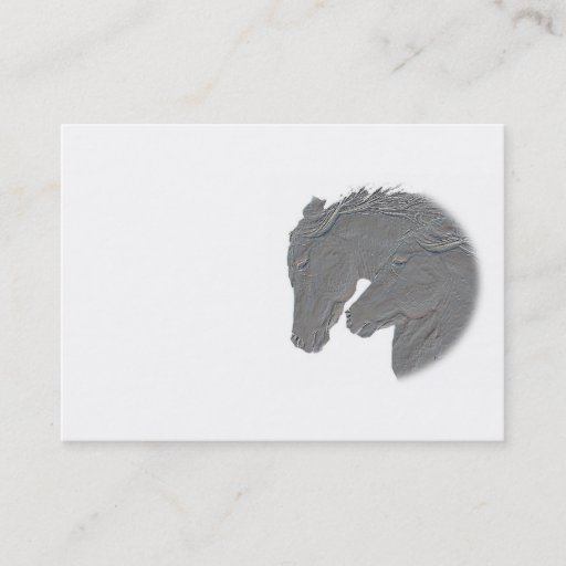 Customizable Silver Horses Business Card