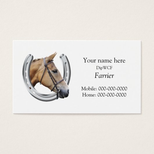 Silver horseshoe with a horse's head inside (Front)