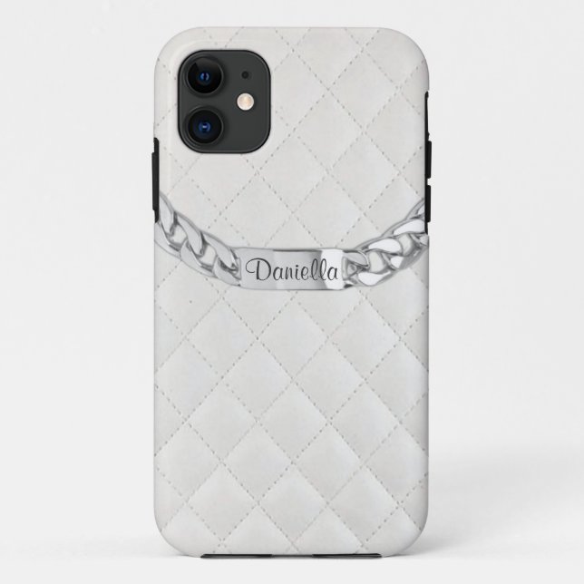 Silver ID Chain Phone Case (Back)