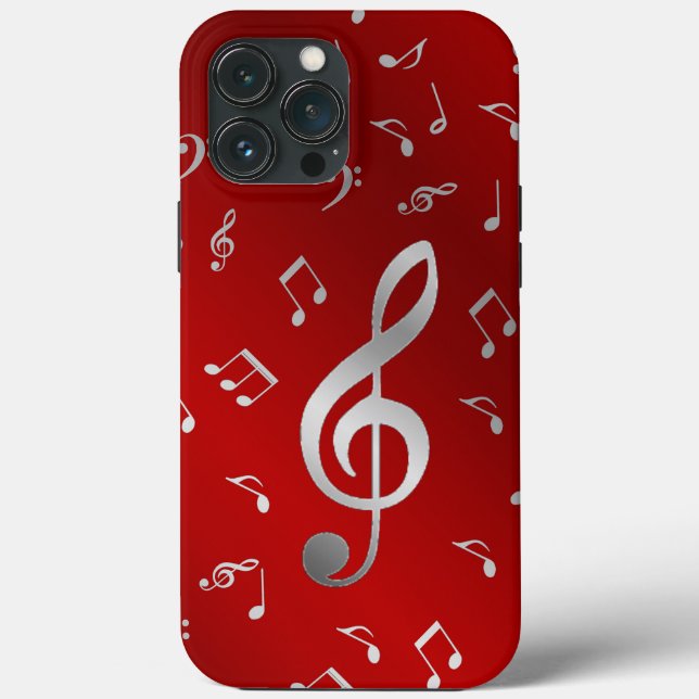 silver in red music notes otter box OtterBox iPhon Case-Mate iPhone Case (Back)