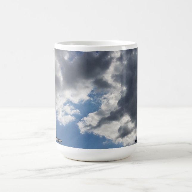 "Silver in the Sky" Clouds on a Coffee Mug (Center)