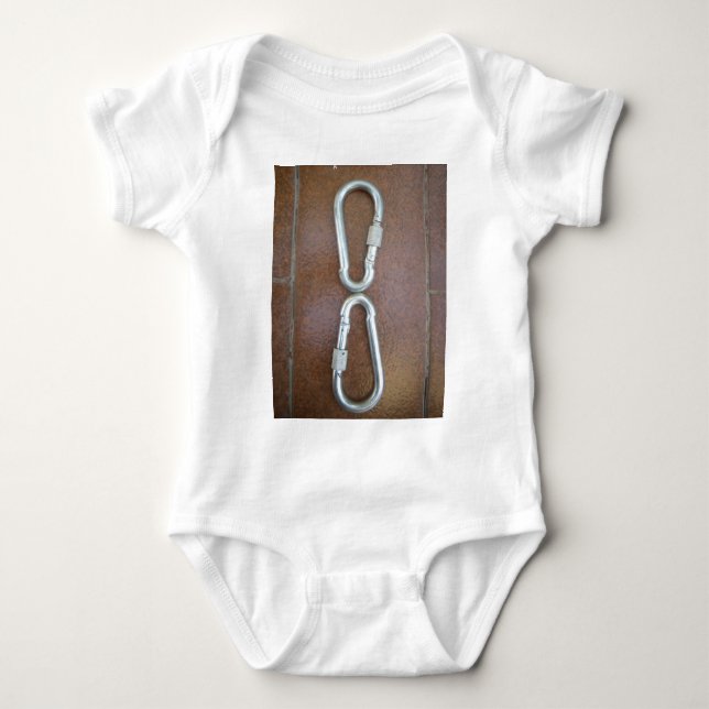 Silver infinity baby bodysuit (Front)