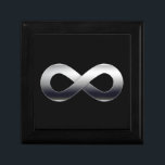 Silver Infinity Symbol Keepsake Box<br><div class="desc">Science Rules!
 Infinity Symbol design - great for students,  mathematicians,  math/science teachers,  professors,  researchers or for all you scientist types out there!</div>