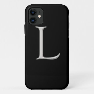 Silver Initial iPhone 5 Barely There Case