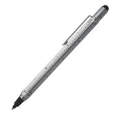 Silver Inkball Tool Pen w/Ruler, Stylus, Level (Front)