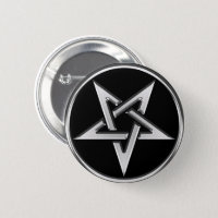 Pentagram Pin-Back Button Pin 6 Sizes Satan Satanic Baphomet Black Death  Metal