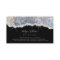 Silver iridescent glitter business card