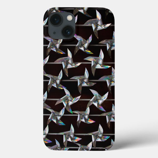 Silver iridescent movement twister windmill power Case-Mate iPhone case (Back)