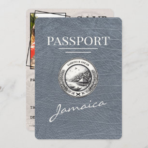 Silver Jamaica Passport Save The Date