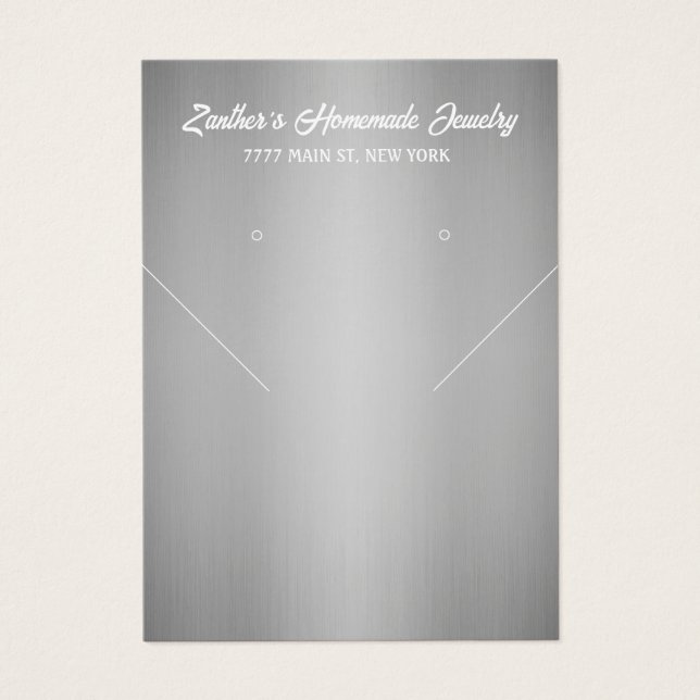Silver Jewelry Earring Display Cards (Front)