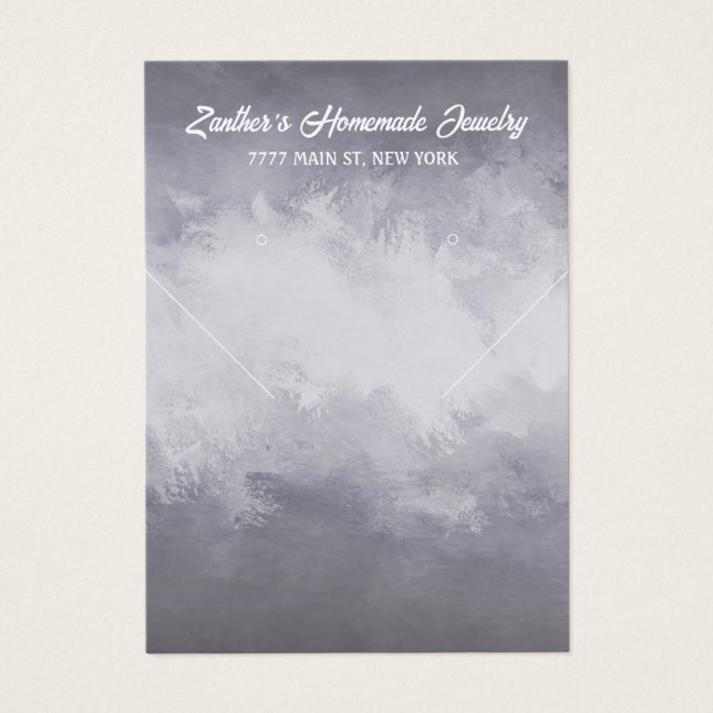 Silver Jewelry Earring Display Cards (Front)