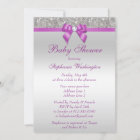 Silver Jewels Radiant Orchid Bow Baby Shower