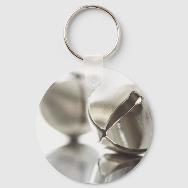 Silver Jingle Bells Keychain (Front)