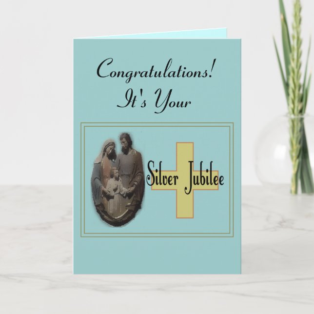 Silver Jubilee Gifts For Nuns Card (Front)