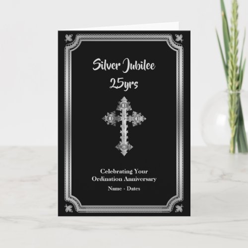 SILVER Jubilee Ordination Anniversary Priest 25th Card
