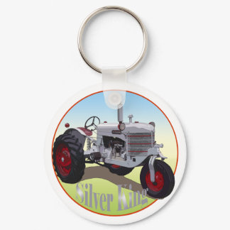 Silver King Tractor Keychain