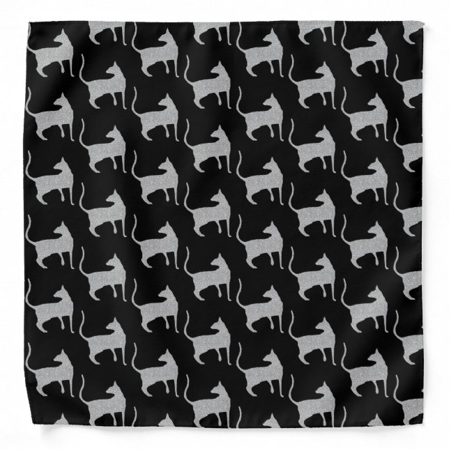 Silver Kitty Cat Bandana (Front)