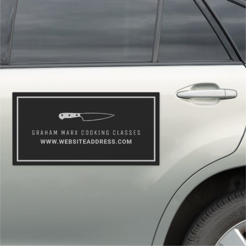 Silver Knife Modern Gourmet Cooking Classes Car Magnet