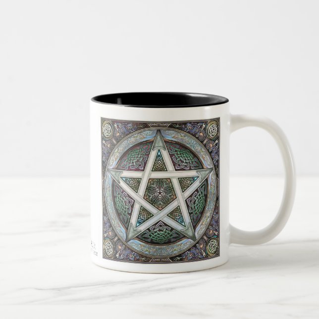 Silver Knotwork Pentacle Mug (Right)