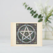 Silver Knotwork Pentacle Postcard (Standing Front)