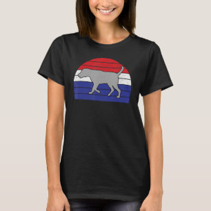 Silver Lab Mom Dad Kids Labrador Retriever Flag T-Shirt