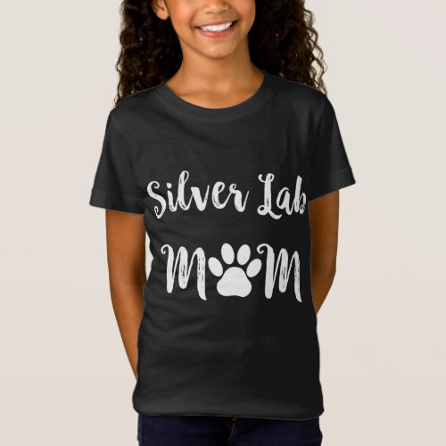 Silver Lab Mom Dog Lover T_Shirt